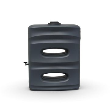 Smalle regenton 850 liter antraciet inclusief 2 kranen – Otium SlimDesign